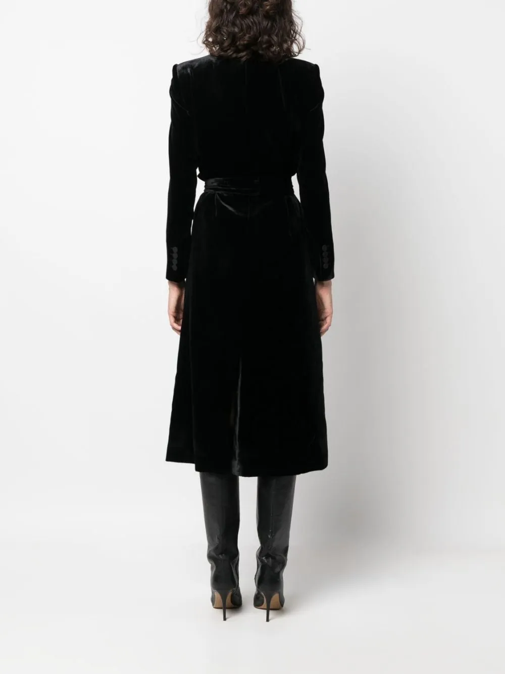 Abito midi doppiopetto in nero - donna