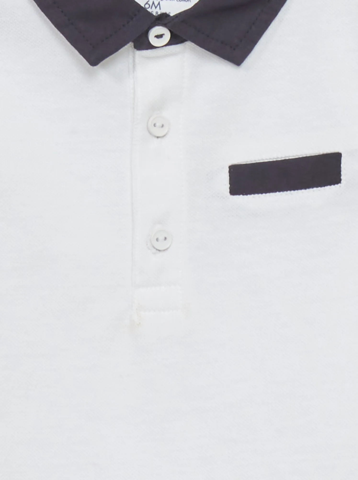 Body in stile polo in maglia piqué - Bianco