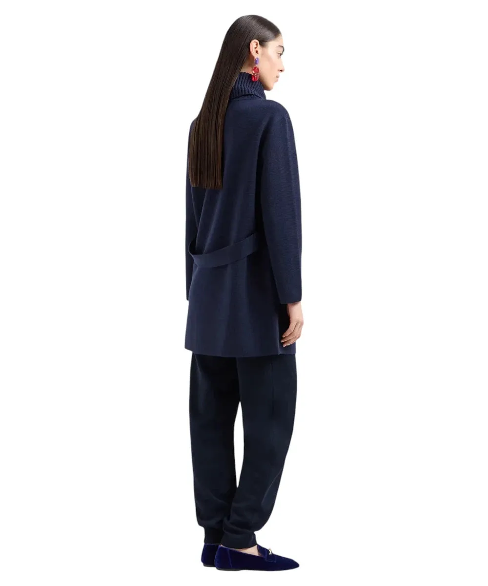 Cappotto doppiopetto in maglia