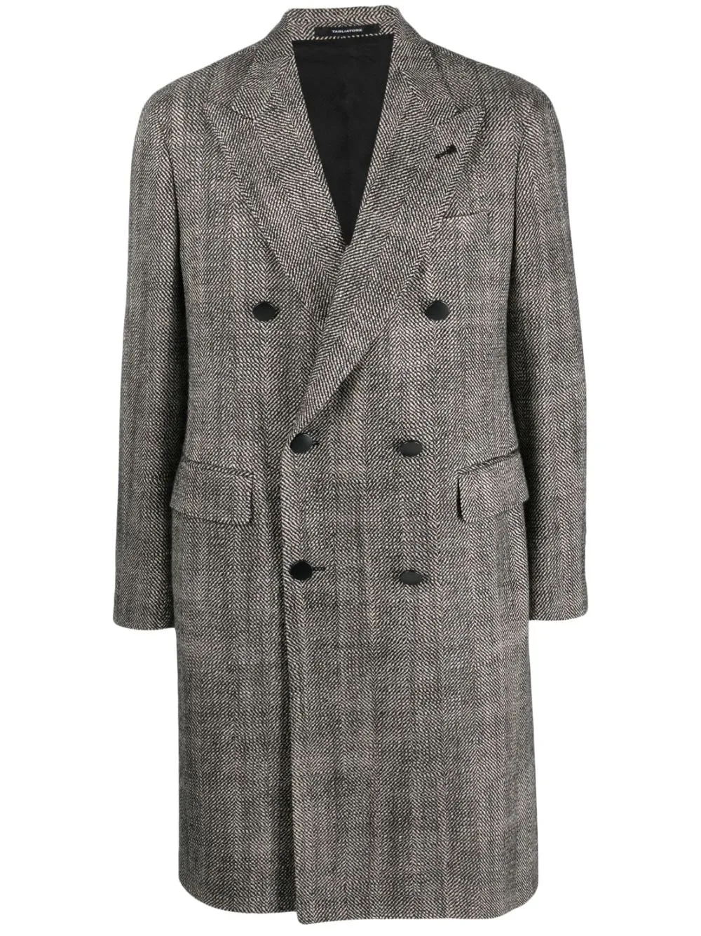Cappotto doppiopetto nero e beige - uomo