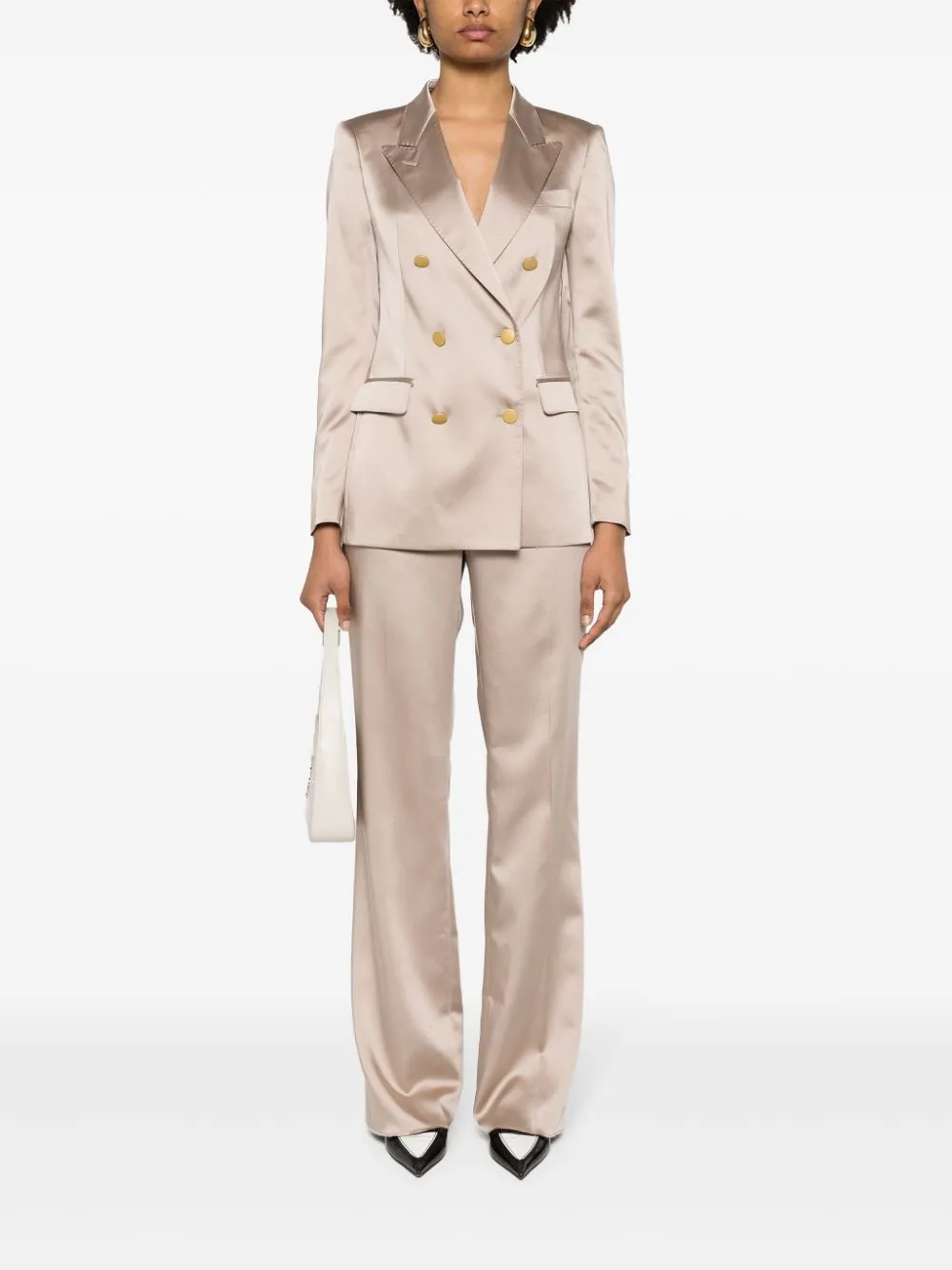 Completo doppiopetto in beige - donna