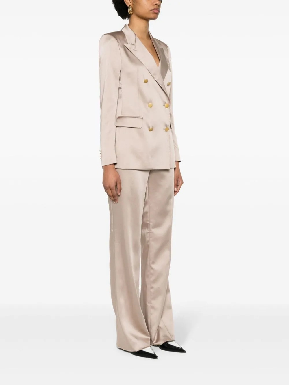 Completo doppiopetto in beige - donna
