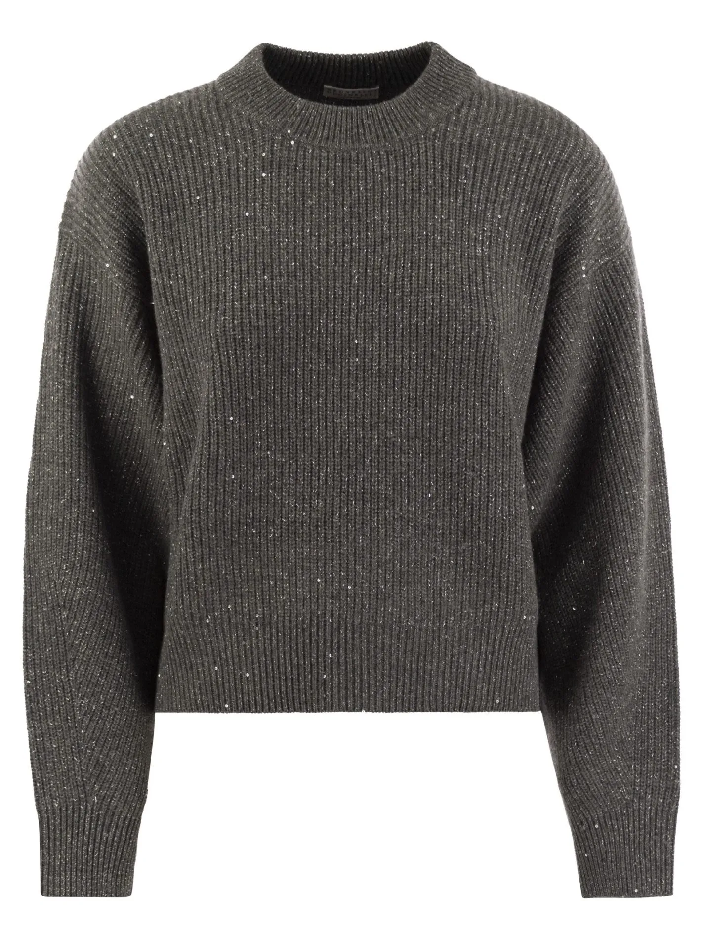 Dazzling ribbed sweater in cashmere and wool