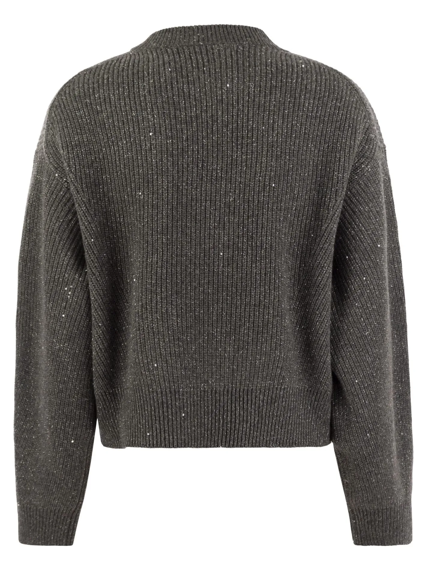 Dazzling ribbed sweater in cashmere and wool
