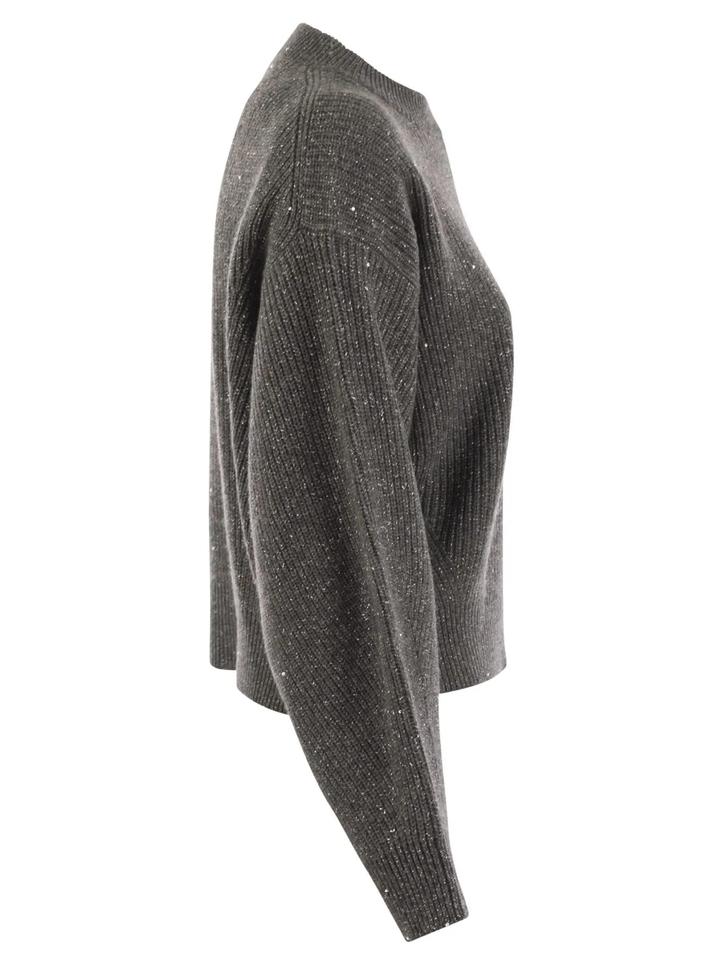 Dazzling ribbed sweater in cashmere and wool