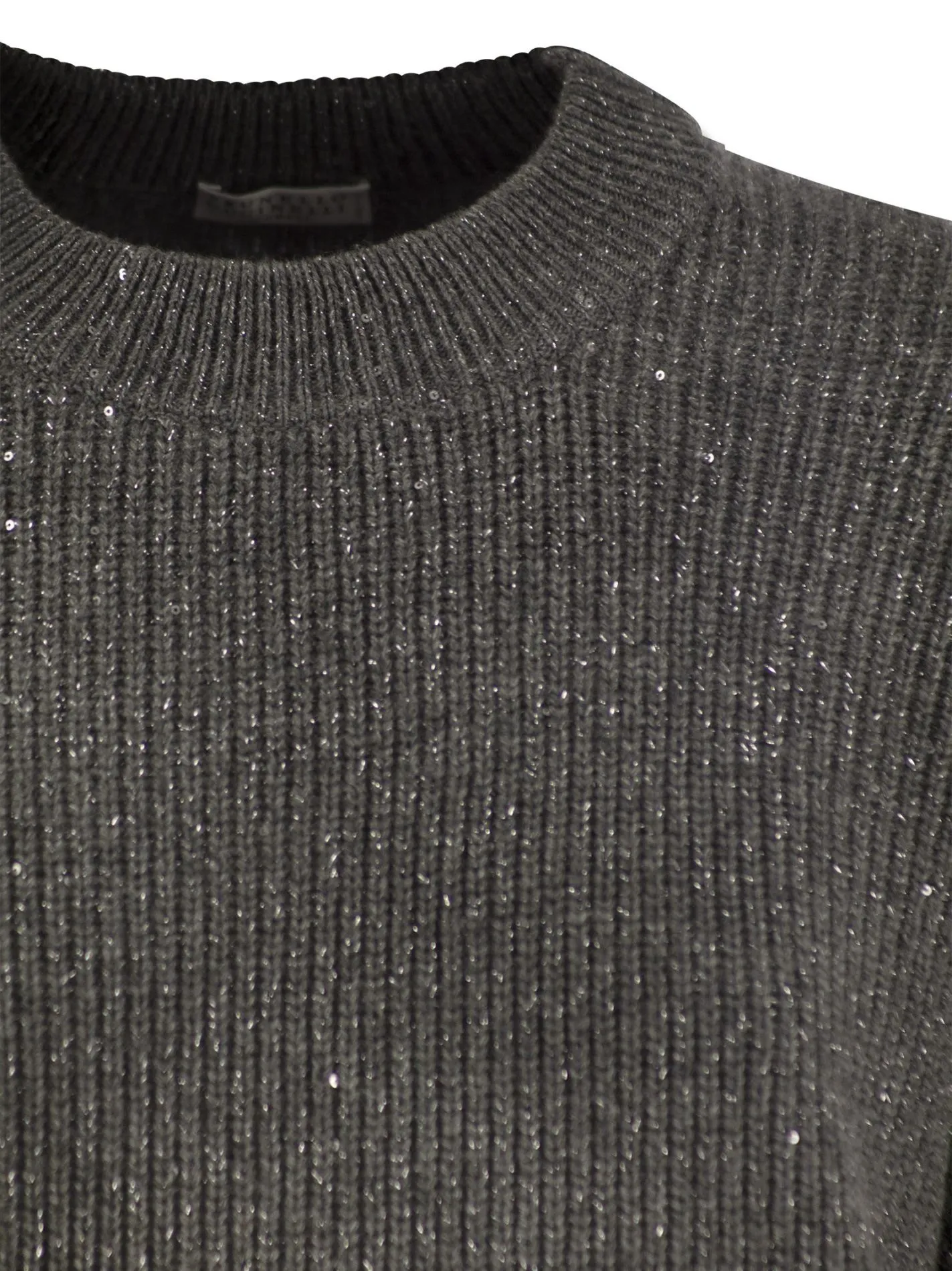 Dazzling ribbed sweater in cashmere and wool