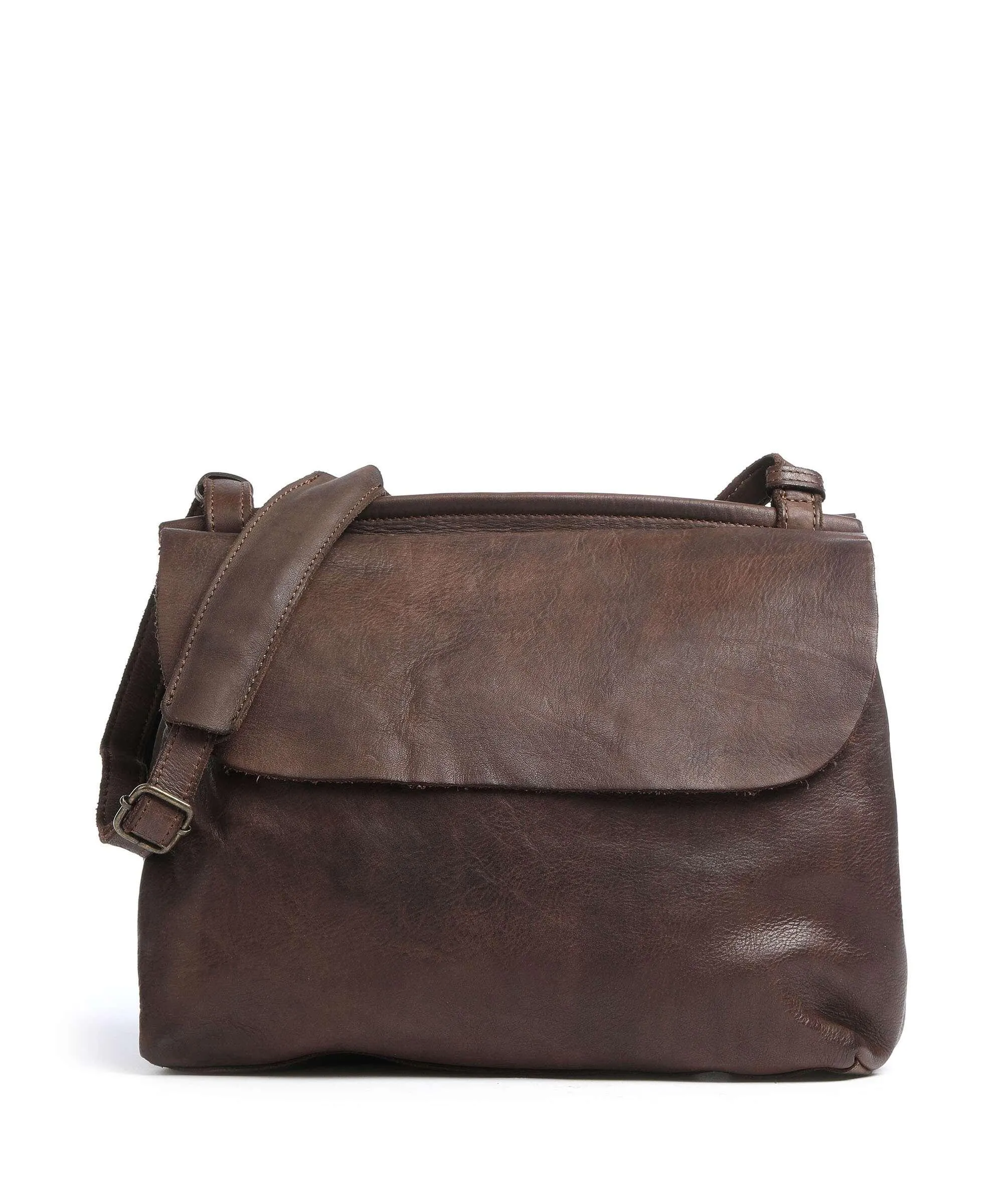  Harold's Submarine Borsa a spalla pelle bovina marrone scuro  