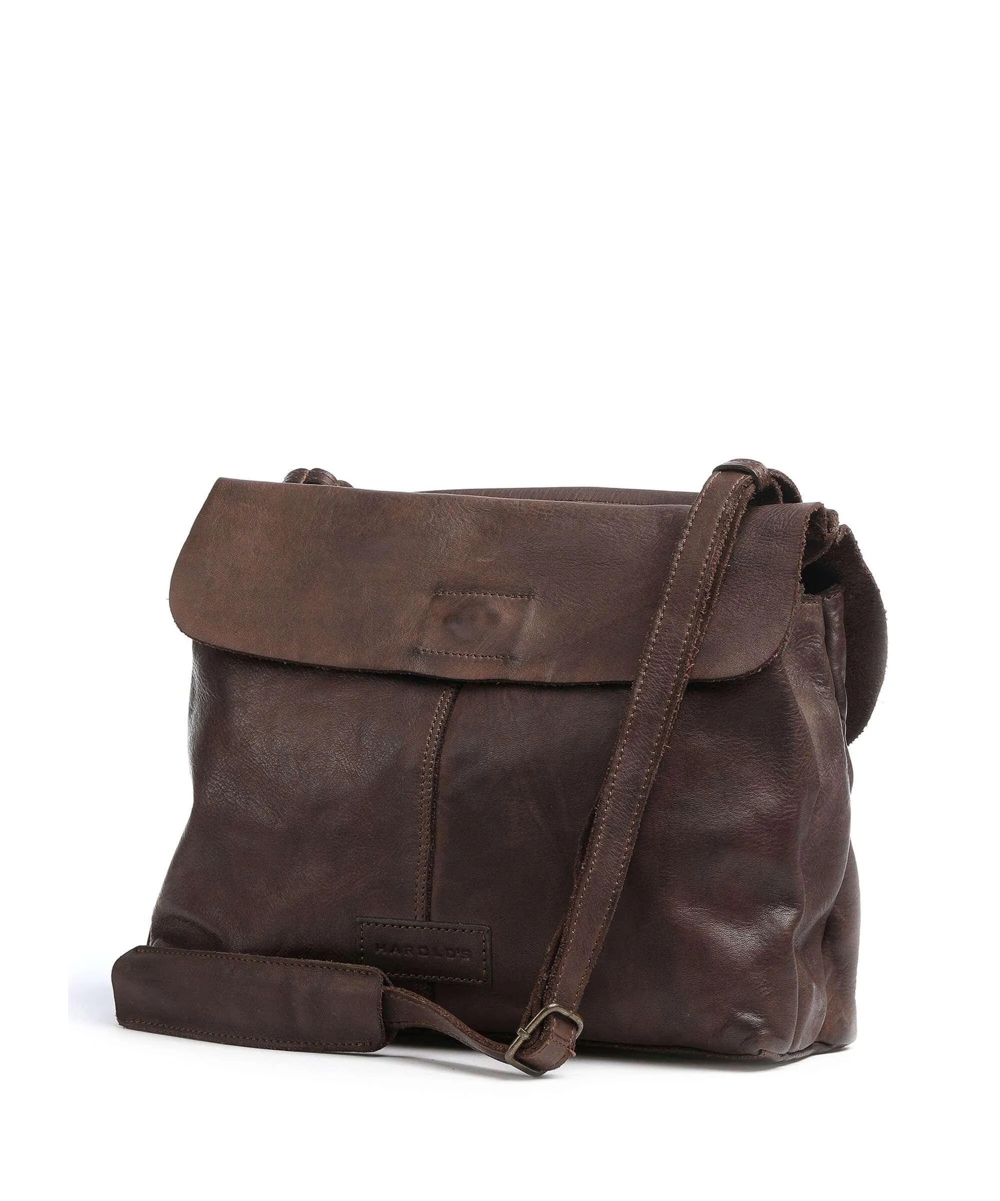  Harold's Submarine Borsa a spalla pelle bovina marrone scuro  