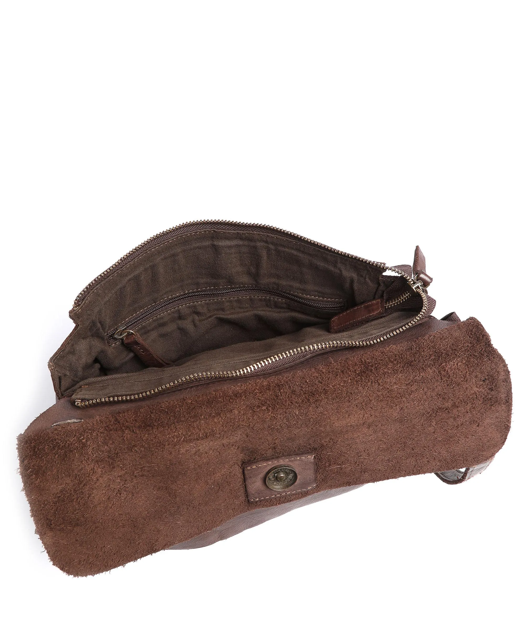  Harold's Submarine Borsa a spalla pelle bovina marrone scuro  