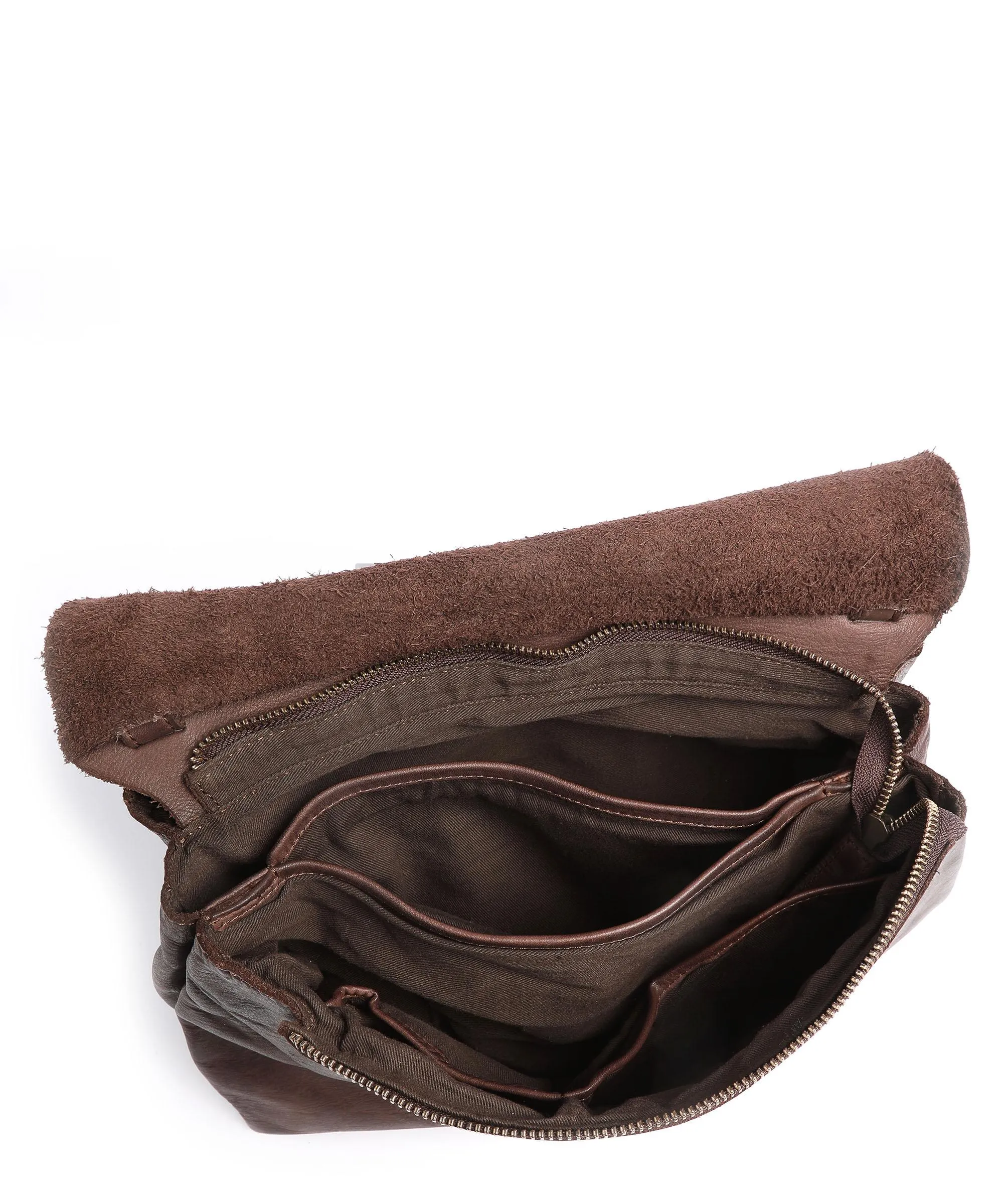  Harold's Submarine Borsa a spalla pelle bovina marrone scuro  
