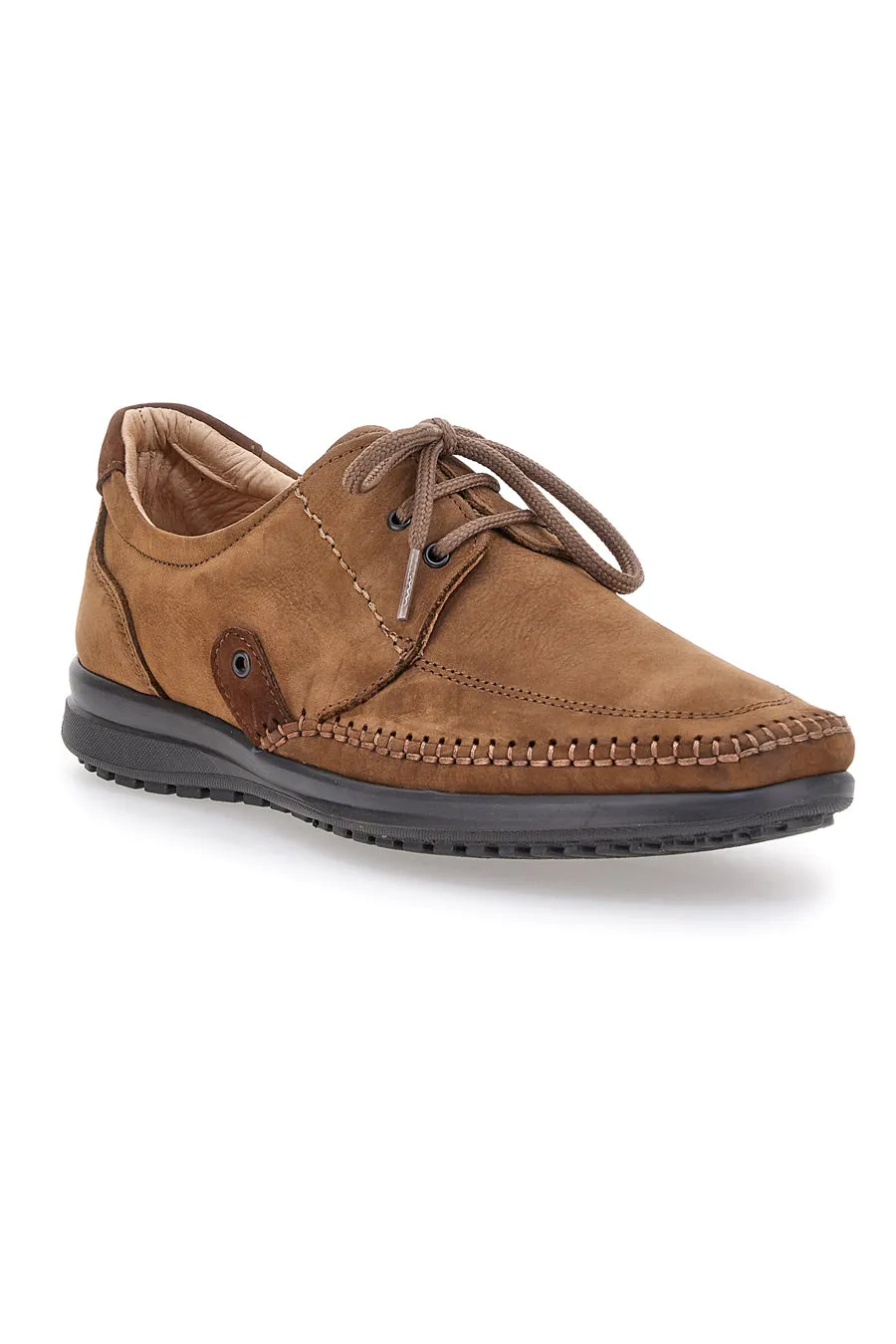   LONGFORD Scarpe Stringate Taupe in Vera Pelle Longford 2023