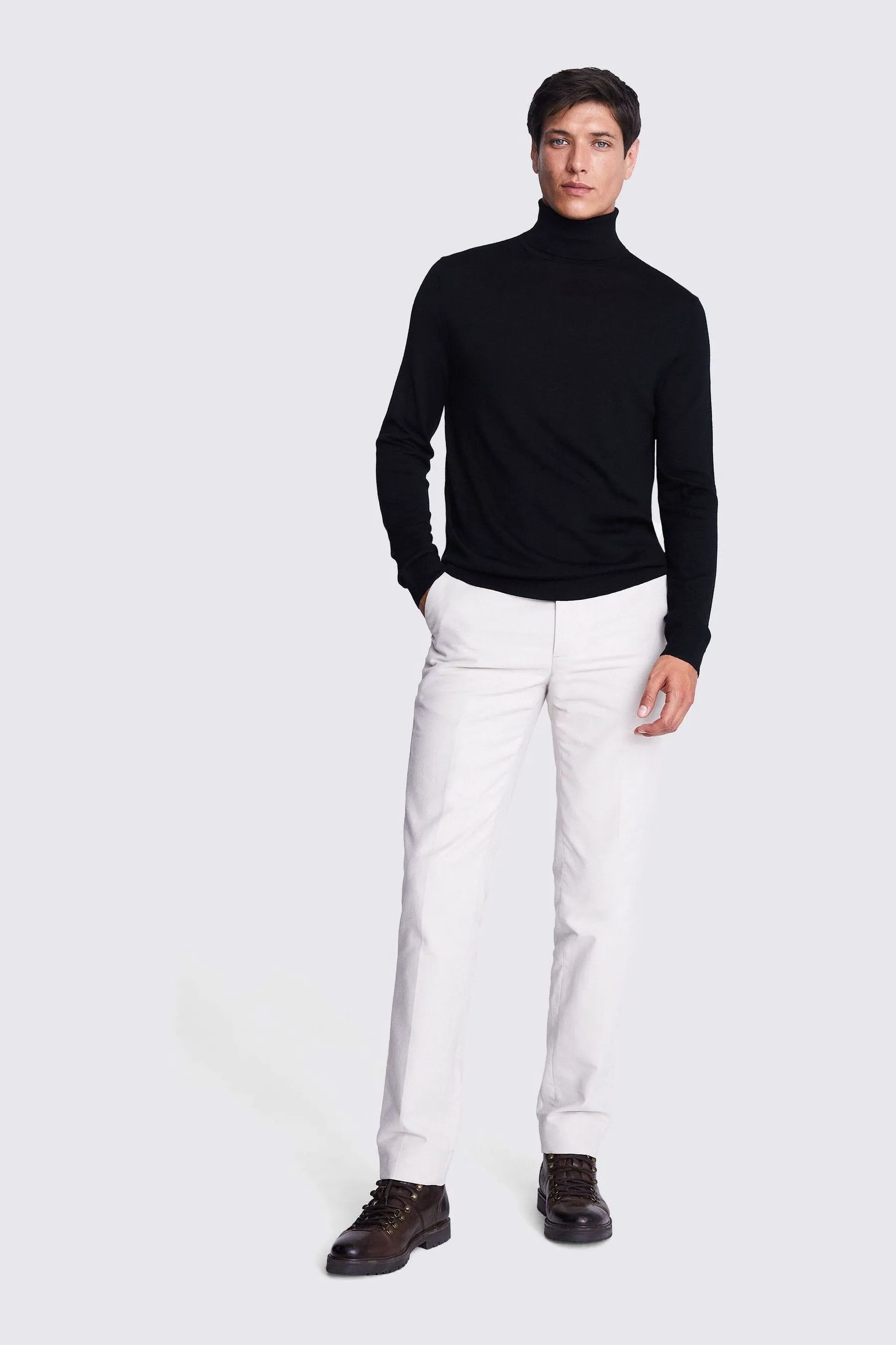 MOSS - Maglia a collo alto con Blend in lana merino    