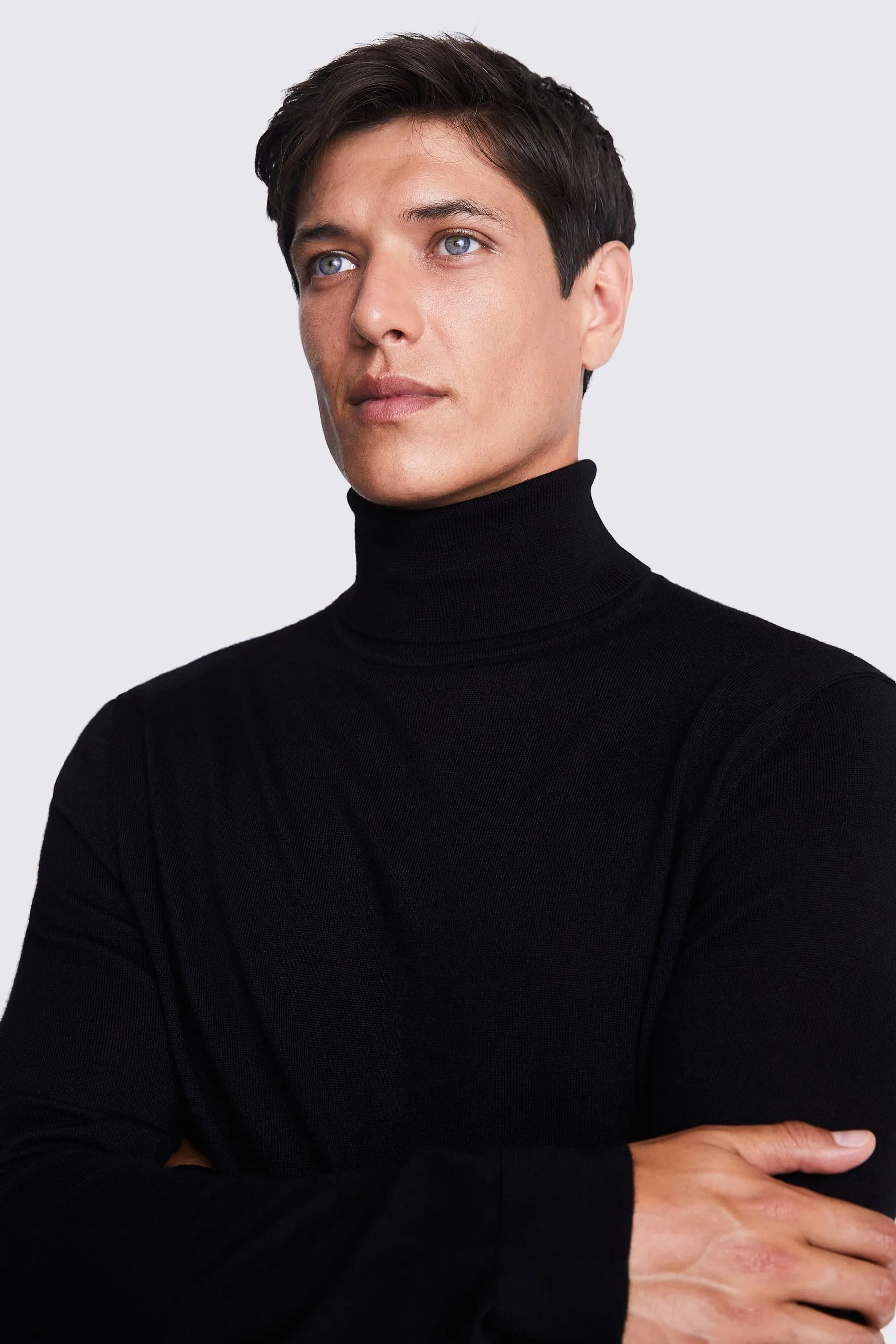 MOSS - Maglia a collo alto con Blend in lana merino    