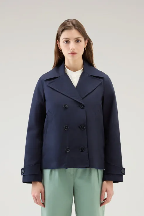 Peacoat Havice in Best Cotton                                                                                Melton Blue