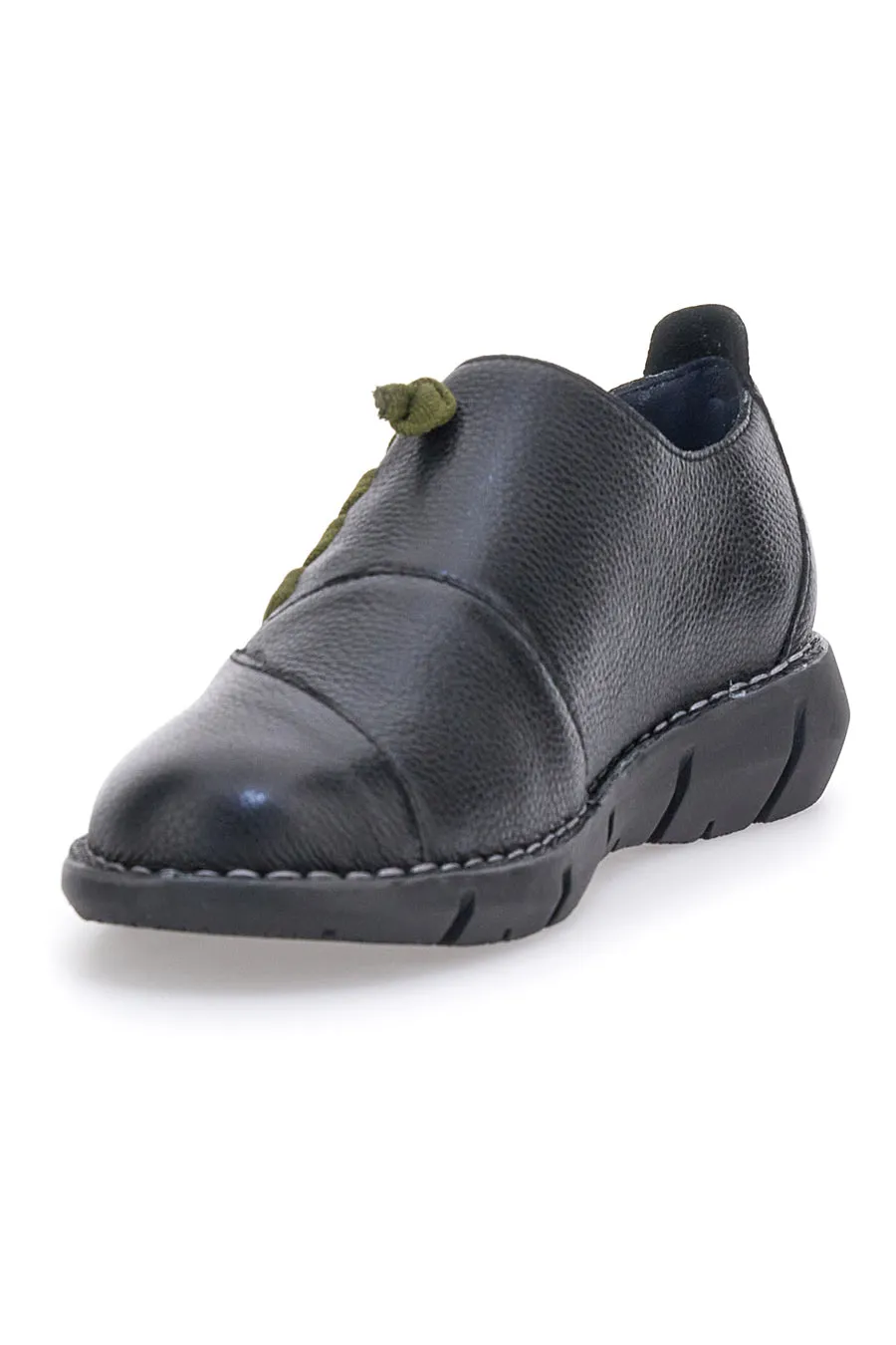   PITTARELLO Scarpe Stringate Plocadi 17569 Nere Vera Pelle