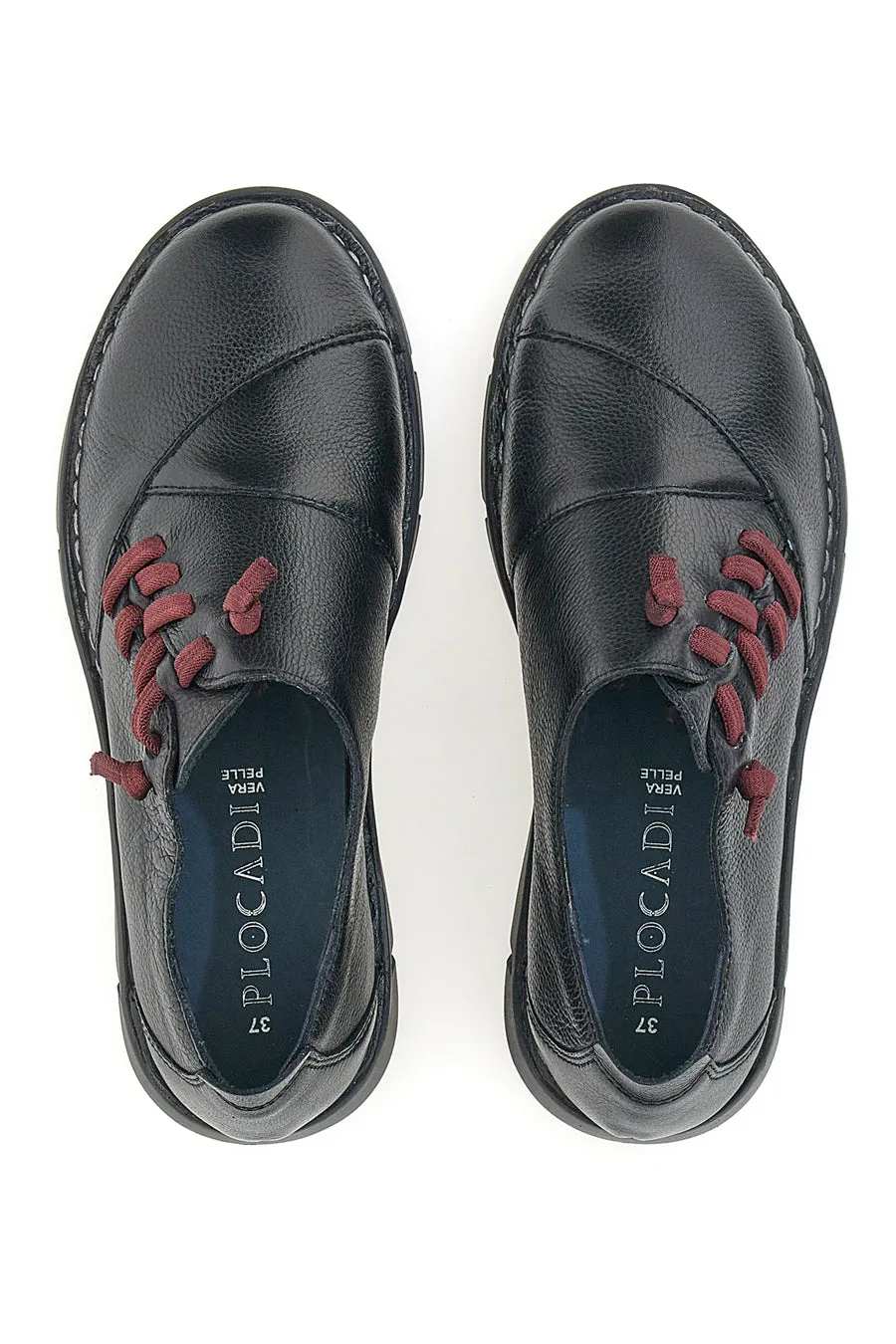   PLOCADI Scarpe Stringate Plocadi 17569 Nere Vera Pelle