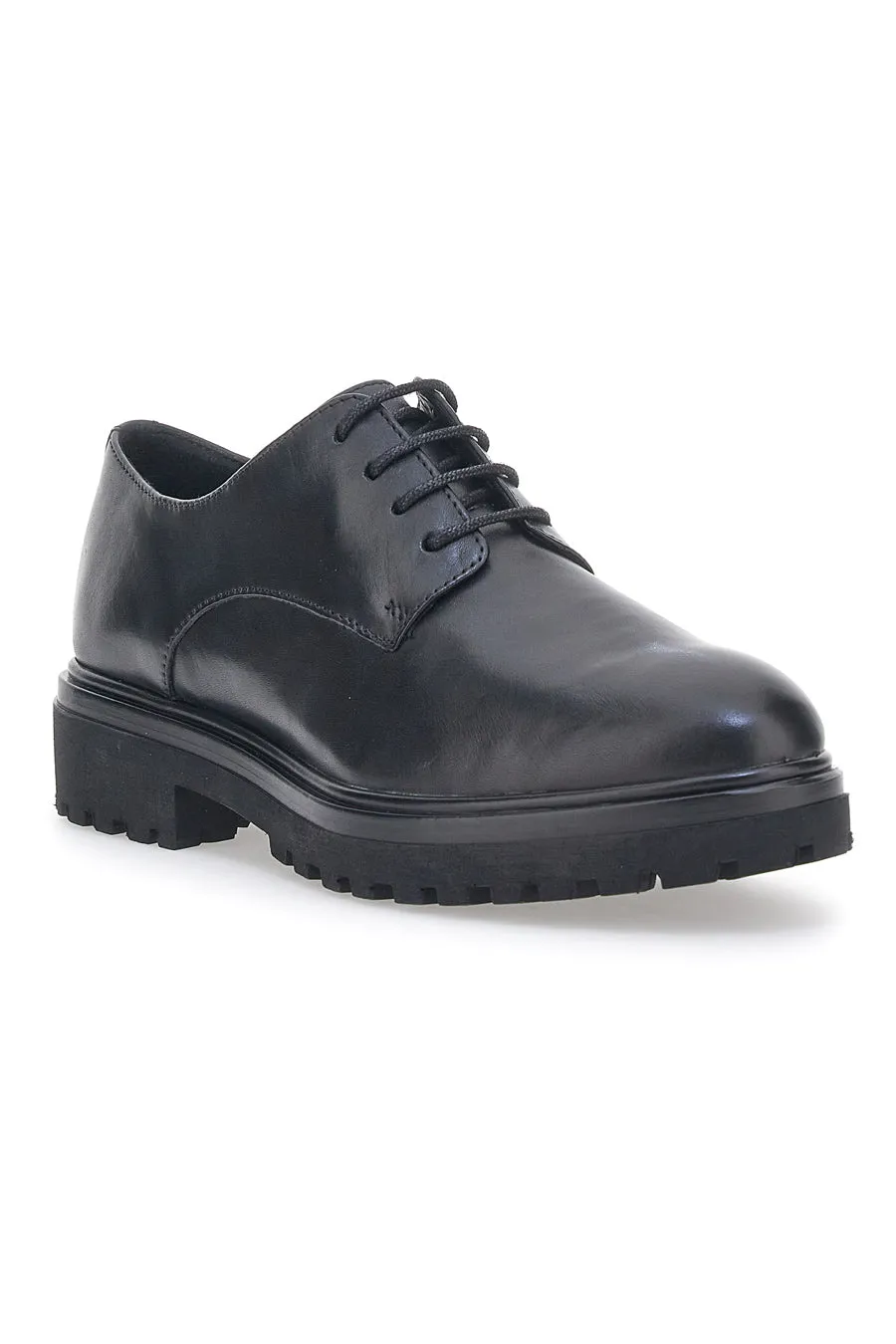   PLOCADI Scarpe Stringate Plocadi 17633 Nere Vera Pelle