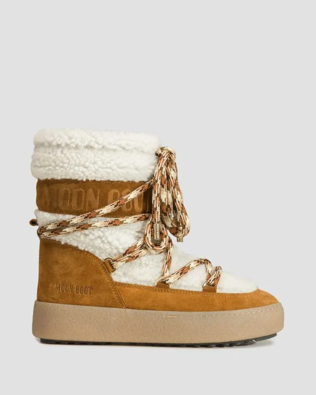 Scarpe invernali in camoscio da donna Moon Boot Ltrack Shearling Marroni