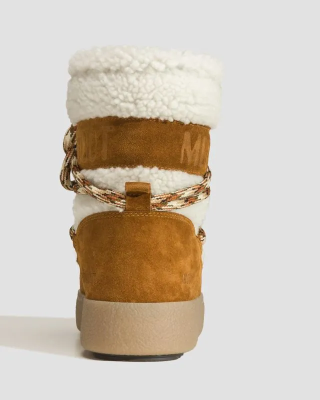 Scarpe invernali in camoscio da donna Moon Boot Ltrack Shearling Marroni
