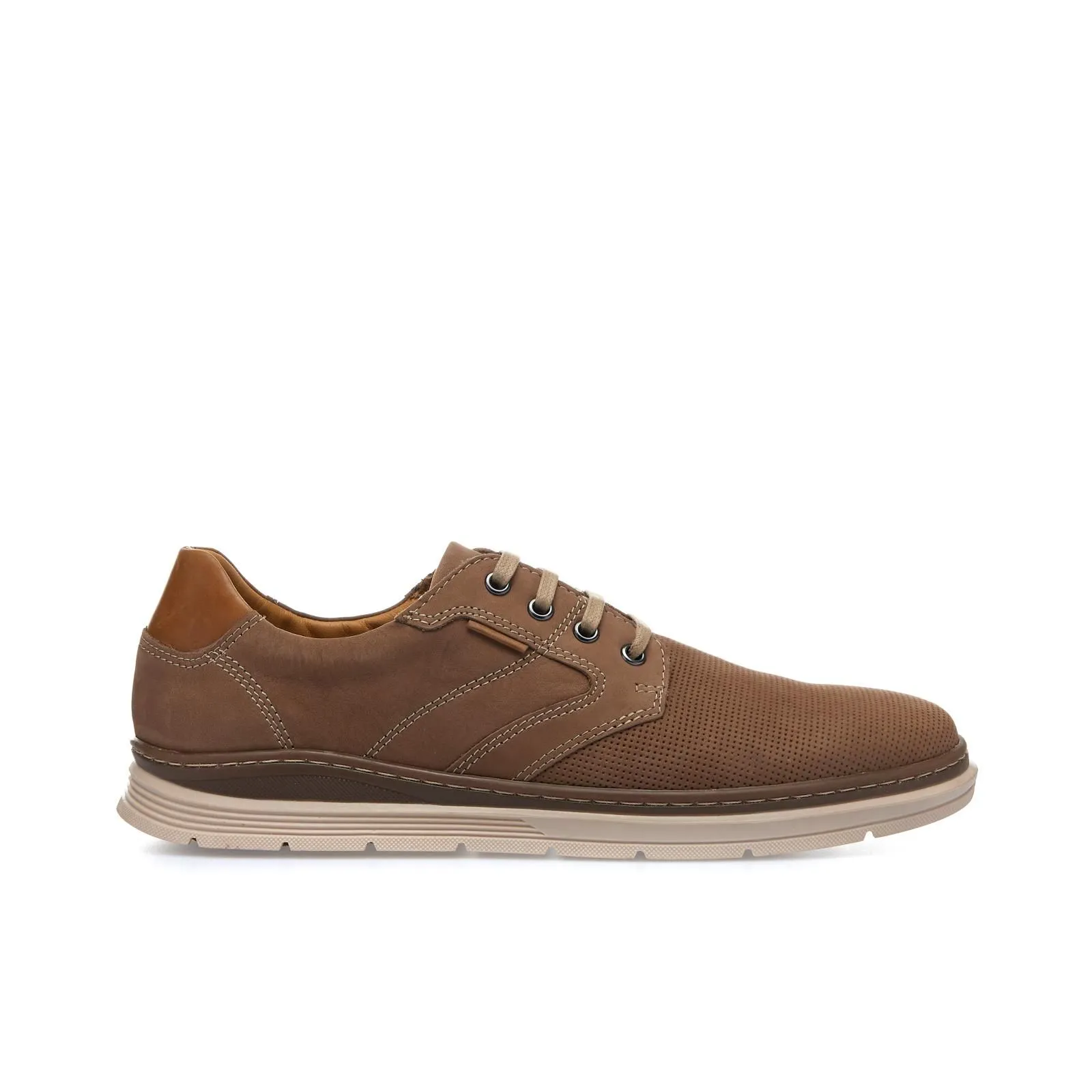 Sneakers marroni in pelle