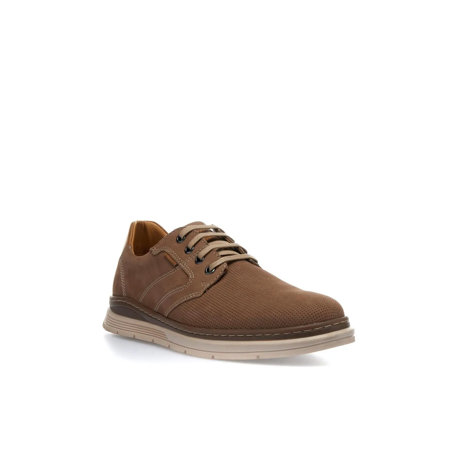 Sneakers marroni in pelle