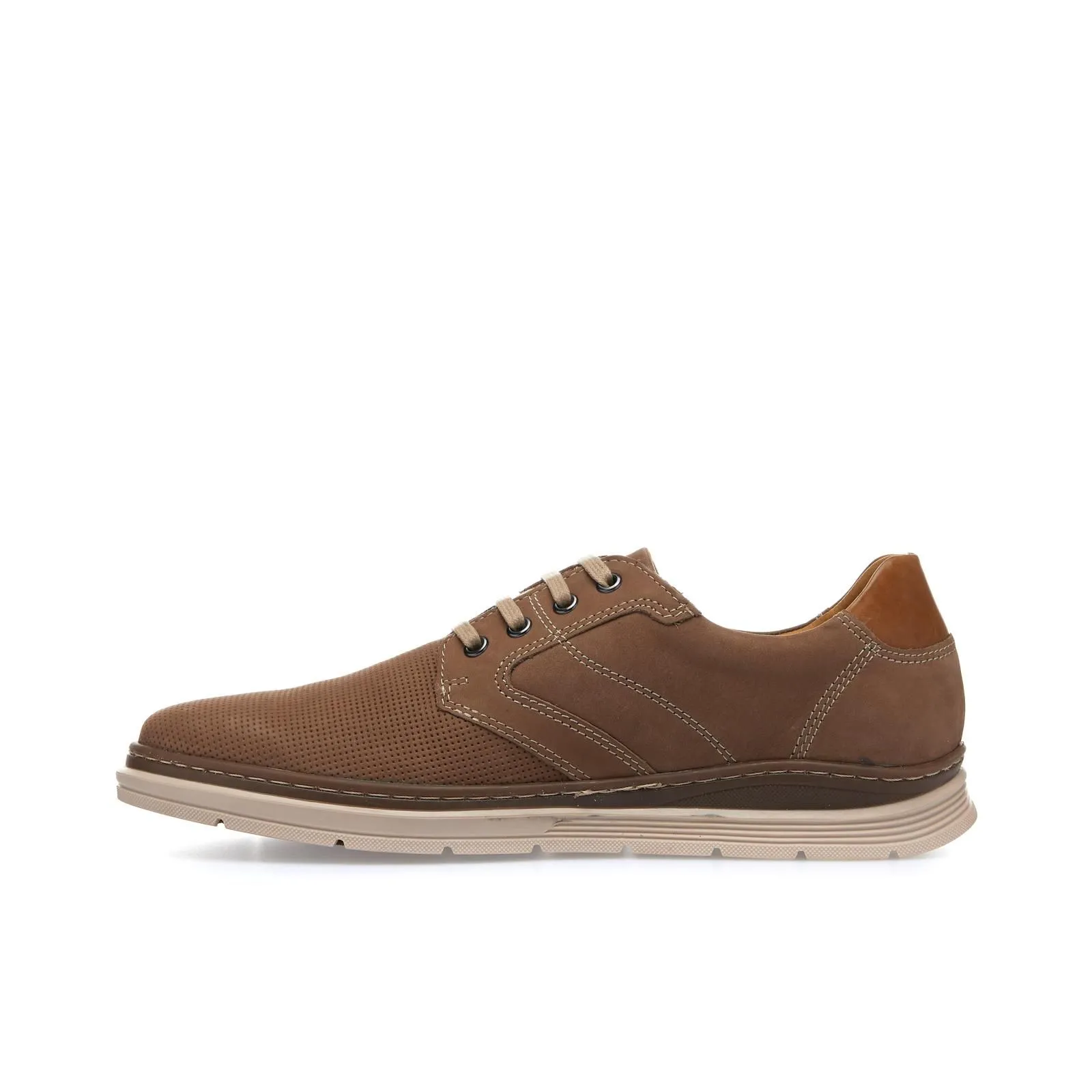 Sneakers marroni in pelle