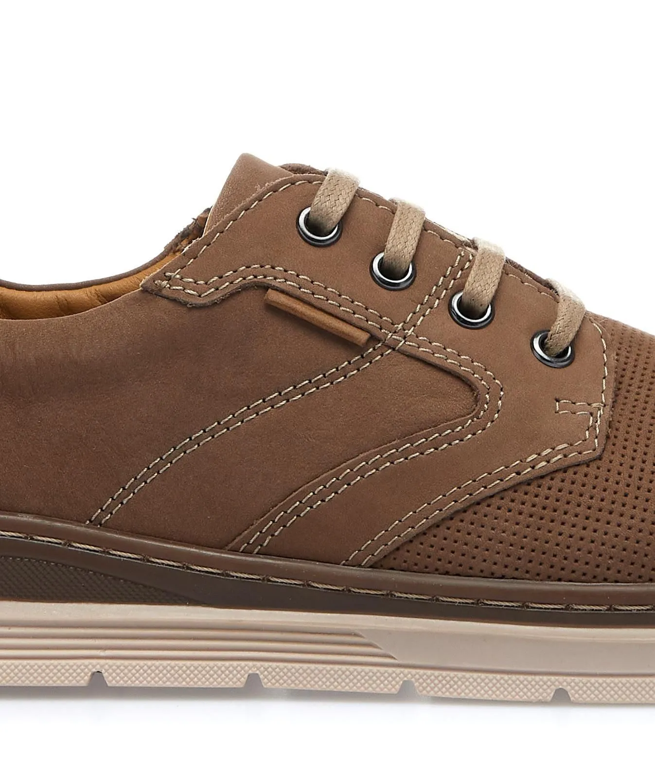 Sneakers marroni in pelle