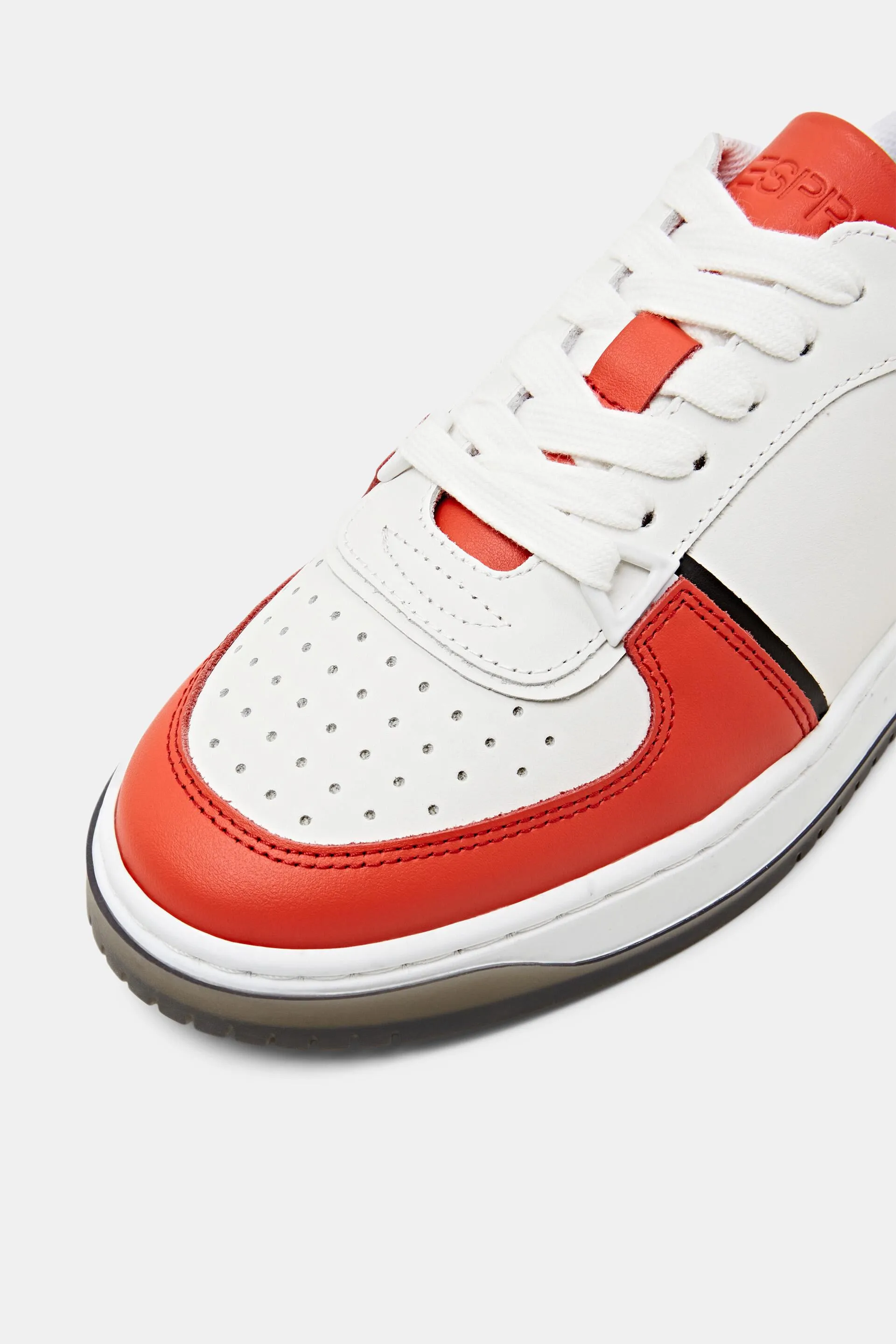 Sneakers stringate in pelle