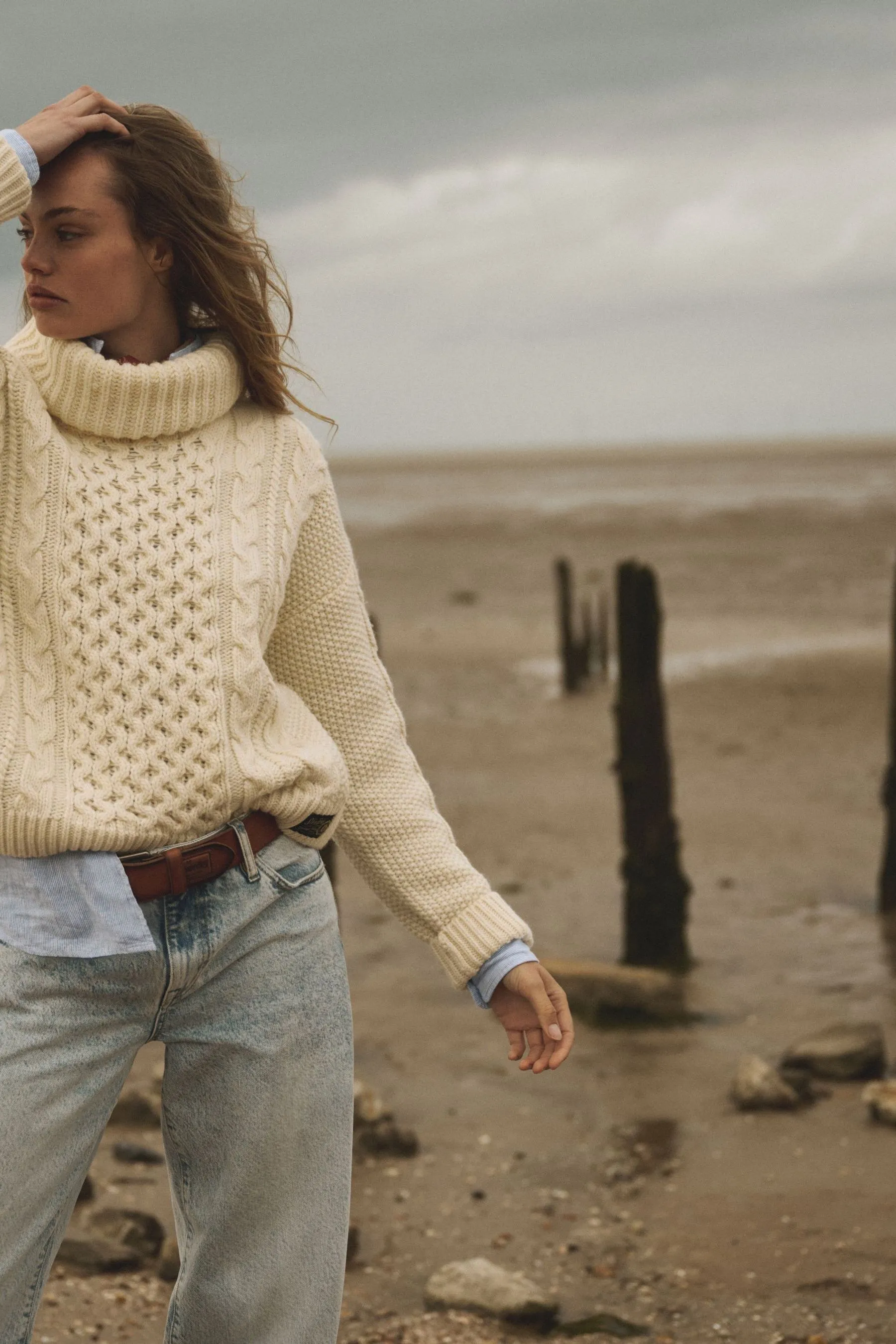 Superdry - Maglia a collo alto lavorata a trecce    